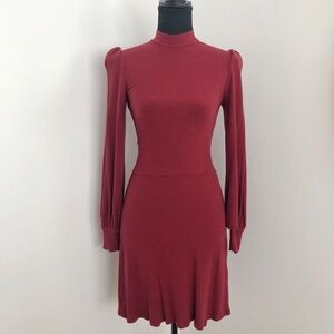 Reformation puff sleeve mini dress